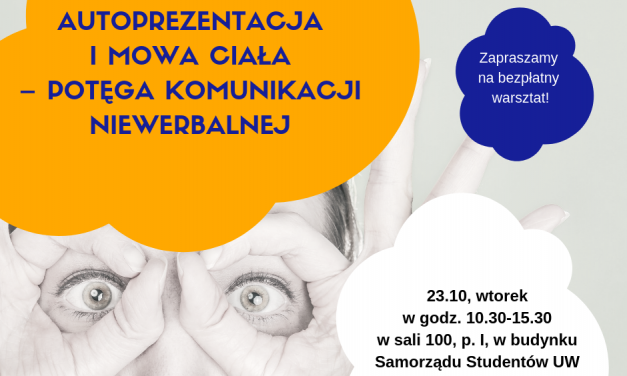 Warsztat „Autoprezentacja i mowa ciała – potęga komunikacji niewerbalnej”